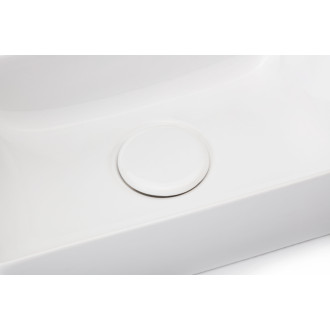 CERANO - Umývadlo keramické Lorena - na dosku - biela lesklá - 42x27 cm