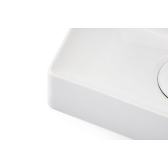 CERANO - Umývadlo keramické Lorena - na dosku - biela lesklá - 42x27 cm