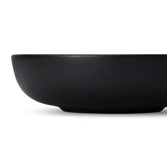 CERANO - Umývadlo keramické Moana - na dosku - čierna matná - ⌀ 42 cm