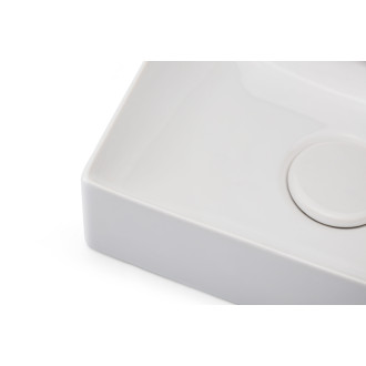 CERANO - Umývadlo keramické Playa - na dosku - biela lesklá - 40x40 cm