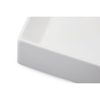 CERANO - Umývadlo keramické Toluca - na dosku - biela lesklá - 50x42 cm