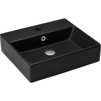 CERANO - Umývadlo keramické Toluca - na dosku - čierna matná - 50x42 cm