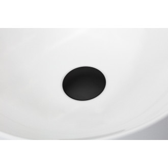 CERANO - Umývadlo z liateho mramoru - na dosku Jonas - biela lesklá - ø 40 cm
