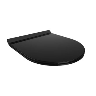 CERANO - Závesná WC misa Puerto, Rimless + sedátko Sedile, softclose - čierna matná - 35x50 cm