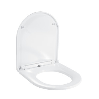 CERANO - Závesná WC misa Puerto, Rimless + sedátko Seggio, softclose - biela lesklá - 35x50 cm