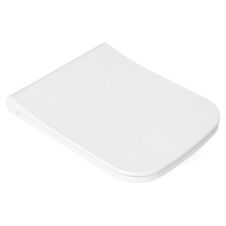 CERANO - Závesná WC misa Quartz, Rimless + sedátko Quartz, softclose - biela lesklá - 36x49 cm