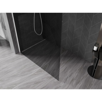 Mexen Kioto-X Sprchová zástena 100 x 200 cm, grafit 10 mm, biela - 800-100-101-20-40-X