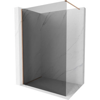 Mexen Kioto-X Sprchová zástena 120 x 200 cm, grafit 10 mm, kartáčovaná meď - 800-120-101-65-40-X