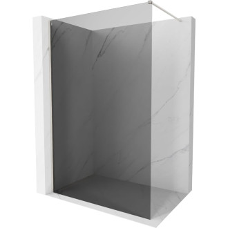 Mexen Kioto-X Sprchová zástena 50 x 200 cm, grafit 10 mm, kartáčovaný nikel - 800-050-101-97-40-X