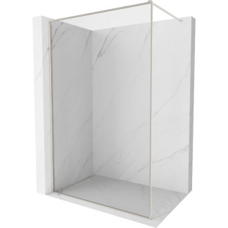 Mexen Kioto-XF Sprchová zástena s rámom 130 x 202 cm, 10 mm priehľadná, kartáčovaný nikel - 800-130-104-97-00-X