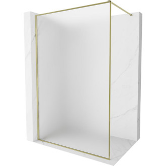 Mexen Kioto-XF Sprchová zástena s rámom 150 x 202 cm, hrúbka mráz 10 mm, zlatá - 800-150-104-50-30-X