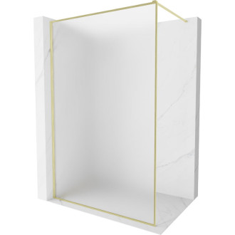 Mexen Kioto-XF Sprchová zástena s rámom 120 x 202 cm, hrúbka hmly 10 mm, kartáčované zlato - 800-120-104-55-30-X