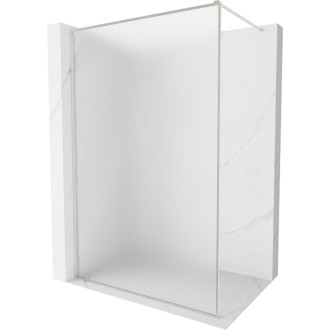Mexen Kioto-XF Sprchová zástena s rámom 60 x 202 cm, matná hrúbka 10 mm, kartáčovaný nikel - 800-060-104-97-30-X