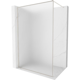 Mexen Kioto-XF Sprchová zástena s rámom 80 x 202 cm, matná hrúbka 10 mm, kartáčovaný nikel - 800-080-104-97-30-X