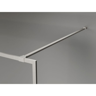 Mexen Kioto-XF Sprchová zástena s rámom 100 x 202 cm, matná hrúbka 10 mm, kartáčovaný nikel - 800-100-104-97-30-X