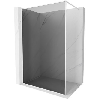 Mexen Kioto-XF Sprchová zástena s rámom 70 x 202 cm, grafit 10 mm, biela - 800-070-104-20-40-X