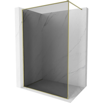 Mexen Kioto-XF Sprchová zástena s rámom 80 x 202 cm, grafit 10 mm, zlatá - 800-080-104-50-40-X