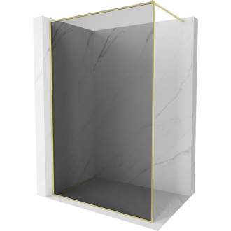 Mexen Kioto-XF Sprchová zástena s rámom 50 x 202 cm, grafit 10 mm, kartáčované zlato - 800-050-104-55-40-X