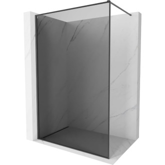 Mexen Kioto-XF Sprchová zástena s rámom 150 x 202 cm, grafit 10 mm, kartáčovaná pištoľovo sivá - 800-150-104-66-40-X