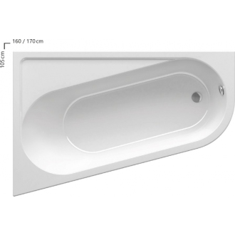 Ravak Vaňa CHROME 160x105 L snowwhite CA51000000