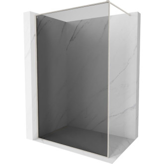 Mexen Kioto-XF Sprchová zástena s rámom 150 x 202 cm, grafit 10 mm, kartáčovaný nikel - 800-150-104-97-40-X