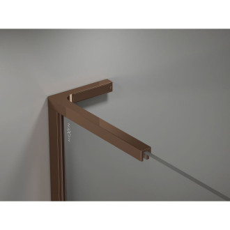 Mexen Kioto-X L Sprchová zástena 50 x 200 cm, 10 mm priehľadná, ružové zlato - 800-050-107-60-00-X