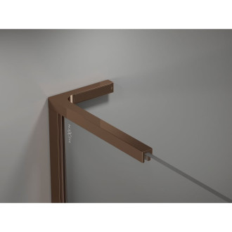 Mexen Kioto-X L Sprchová zástena 120 x 200 cm, 10 mm priehľadná, ružové zlato - 800-120-107-60-00-X