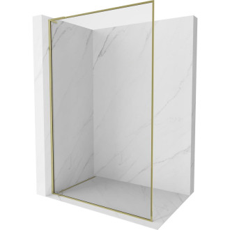 Mexen Kioto-XF L Sprchová zástena s rámom 50 x 202 cm, 10 mm priehľadná, zlatá - 800-050-174-50-00-XF