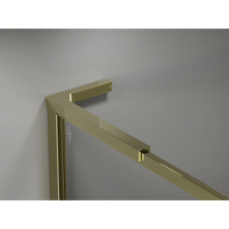 Mexen Kioto-F L Sprchová zástena s rámom 70 x 202 cm, 8 mm priehľadná, zlatá - 800-070-174-50-00