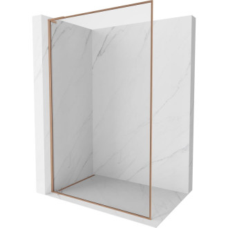 Mexen Kioto-F L Sprchová zástena s rámom 60 x 202 cm, 8 mm priehľadná, kartáčovaná meď - 800-060-174-65-00