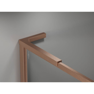 Mexen Kioto-F L Sprchová zástena s rámom 60 x 202 cm, 8 mm priehľadná, kartáčovaná meď - 800-060-174-65-00