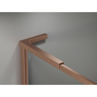 Mexen Kioto-F L Sprchová zástena s rámom 70 x 202 cm, 8 mm priehľadná, kartáčovaná meď - 800-070-174-65-00