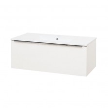 Mereo Mailo kúpeľňová skrinka s keramickým umývadlom, spodná, biela, 1 zásuvka CN517