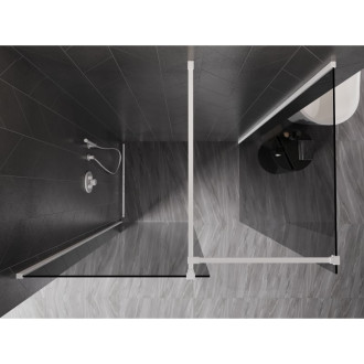 Mexen Kioto-X Sprchová zástena 140 x 80 cm, 10 mm priehľadná, biela - 800-140-202-20-00-080-X