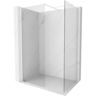 Mexen Kioto-X Sprchová zástena 140 x 110 cm, 10 mm priehľadná, biela - 800-140-202-20-00-110-X