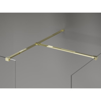 Mexen Kioto-X Sprchová zástena 150 x 70 cm, 10 mm priehľadná, zlatá - 800-150-202-50-00-070-X