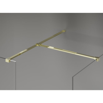 Mexen Kioto-X Sprchová zástena 160 x 90 cm, 10 mm priehľadná, zlatá - 800-160-202-50-00-090-X