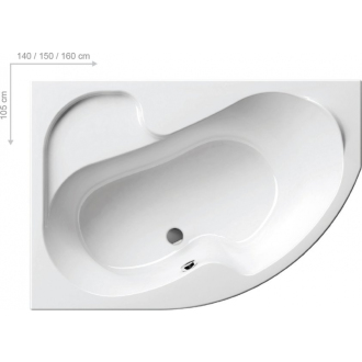 Ravak Vaňa ROSA 160x105 L snowwhite CM01000000