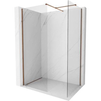 Mexen Kioto-X Sprchová zástena 100 x 80 cm, 10 mm priehľadná, ružové zlato - 800-100-202-60-00-080-X