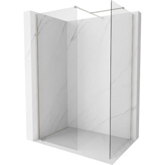 Mexen Kioto-X Sprchová zástena 80 x 80 cm, 10 mm priehľadná, kartáčovaný nikel - 800-080-202-97-00-080-X