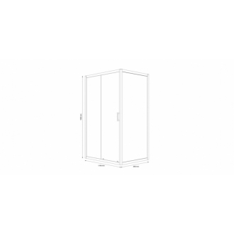 Cersanit Zip sprchovací kút obdĺžnik transp. sklo 120x90x190 S154-004
