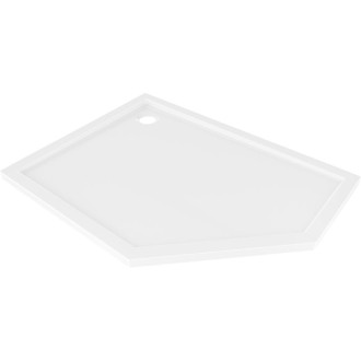Mexen Flow úzka päťuholníková sprchová vanička ľavá 100 x 90 cm, lesklá biela - 46P109010L