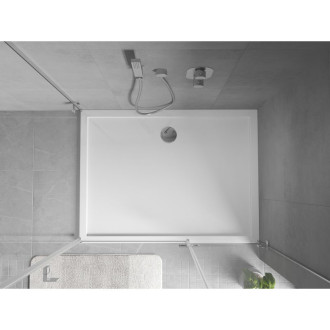 Mexen Flow úzka obdĺžniková sprchová vanička 120 x 85 cm, biely lesk - 46R108512