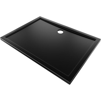 Mexen Flow úzka obdĺžniková sprchová vanička 80 x 70 cm, matná čierna - 46R707080