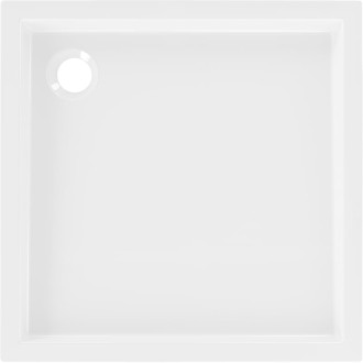 Mexen Flow+ štvorcová sprchová vanička 90 x 90 cm, biely lesk - 46S109090H