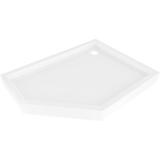 Mexen Flow+ sprchová vanička pravá päťuholníková 90 x 80 cm, biely lesk - 46P108090RH