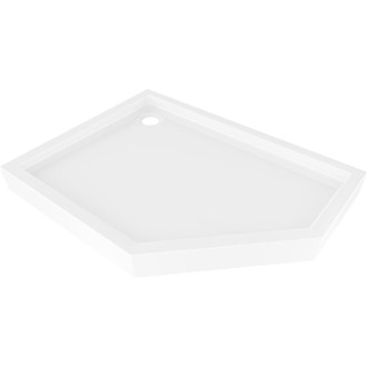 Mexen Flow+ ľavá päťuholníková sprchová vanička 100 x 80 cm, biely lesk - 46P108010LH