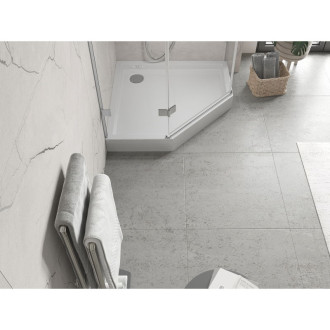 Mexen Flow+ päťuholníková sprchová vanička 90 x 90 cm, biely lesk - 46P109090H