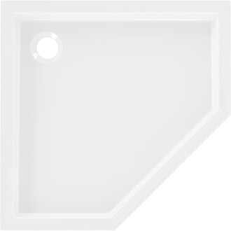 Mexen Flow+ päťuholníková sprchová vanička 90 x 90 cm, biely lesk - 46P109090H