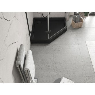 Mexen Flow+ päťuholníková sprchová vanička 80 x 80 cm, matná čierna - 46P708080H